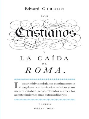 cover image of Los cristianos y la caída de Roma (Serie Great Ideas 22)